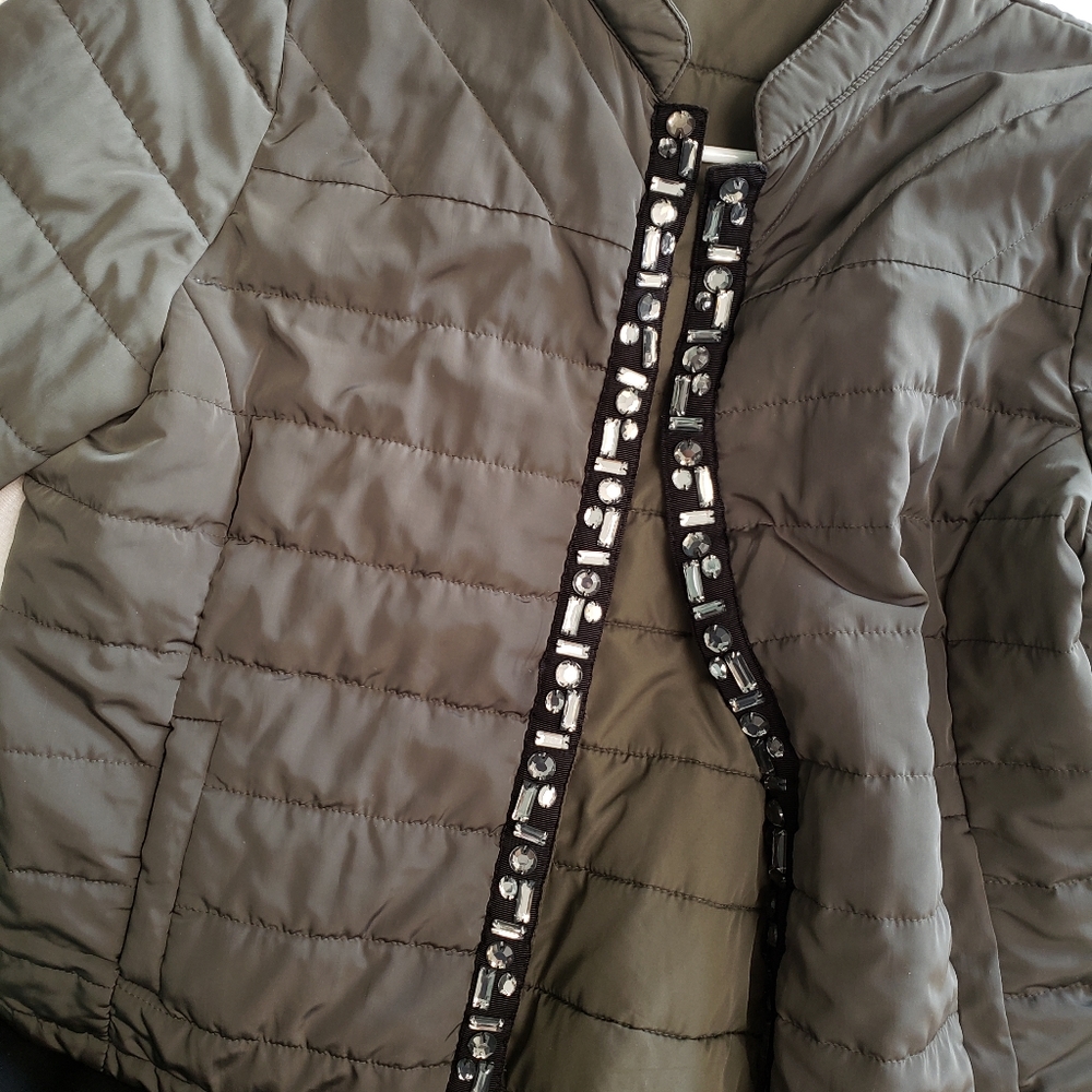 Chico's lightweight embellished quilted jacket